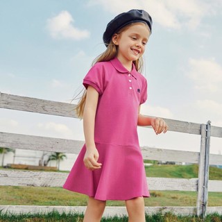 戴维贝拉 商场同款女童Polo裙2024夏装儿童连衣裙女中大童运动裙子