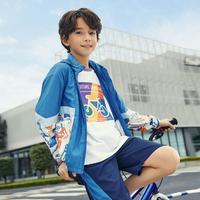 SKECHERS 斯凯奇 男中大童|时尚潮流男大童防晒衣简约休闲男中大童连帽外套春夏季