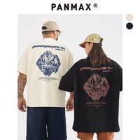 PANMAX 潘·麦克斯 潮牌大码男装宽松加肥加大短袖百搭宽松胖男士帅气夏季T恤