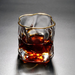MIDOC高级感北欧风玻璃家用啤酒杯杯创意威士忌玻璃杯待客杯子套装 烟灰色6只+麋鹿杯架