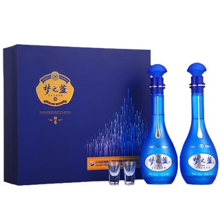 YANGHE 洋河 梦之蓝 蓝色经典 M6 52%vol 浓香型白酒 500ml*2瓶 礼盒装