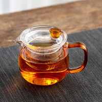 雅集玻璃茶壶耐高温加厚家用带过滤内胆茶水分离泡茶壶 颜品壶380ml(琥珀款)