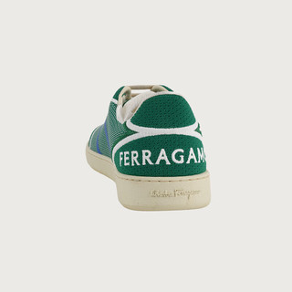 菲拉格慕（Ferragamo）男士深亮绿色高科技织物低帮休闲鞋 0769340_M  _ 80