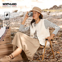 NORTHLAND 诺诗兰 仿羊羔绒背心女2020秋冬新款两面穿外套摇粒绒抓绒防风马甲