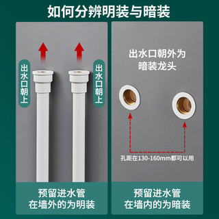 BSITN淋浴水龙头冷热混水阀套装加厚黄铜三联浴缸洗澡开关龙头B7103