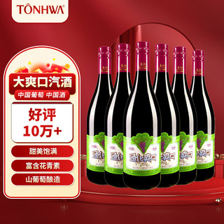TONHWA 通化葡萄酒 爽口山葡萄加气露酒 720ml*6瓶