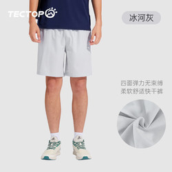 TECTOP 探拓 运动短裤男夏季裤子男透气休闲裤跑步快干裤健身篮球五分裤 冰河灰 L