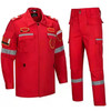 重虎 应急救援服长袖套装 道路抢险服 抗震救灾工作服 红色 上衣+裤子