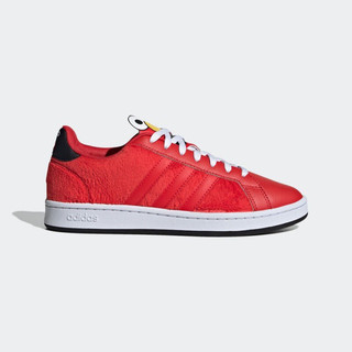 百亿补贴：adidas 阿迪达斯 neo GRAND COURT低帮板鞋男女同款红黑 GX3695