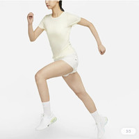 百亿补贴：NIKE 耐克 Logo训练运动圆领短袖T恤 女款 黄色 DJ8519-110