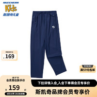 Skechers斯凯奇小冰裤儿童户外轻薄运动裤夏季男女童长裤P224K041 中世纪蓝/007D 140