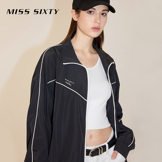 MISS SIXTY x Keith Haring 跨界合作系列2024春季运动风外套 黑色 S