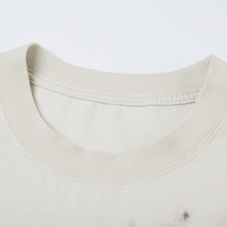 英克斯（inxx）APYD 美式高街短袖男女同款设计感刷色复古T恤潮牌 灰白色 L