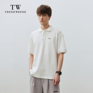 Teenie Weenie Men小熊男装POLO衫2024夏季休闲宽松短袖潮流男 白色 185/2XL