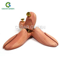 CEDAR GREEN雪松木鞋撑鞋楦实木撑鞋器扩鞋器撑大器皮鞋定型防皱除味可调节 雪松木原木金色扣42码