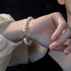 淡水珍珠手链简约百搭礼物轻奢女小众设计个性创意 珍珠6-7mm 椭圆 磁铁扣 17cm长