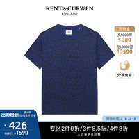 KENT&CURWEN/肯迪文新品男女同款短袖圆领印花全棉T恤K4770EI141