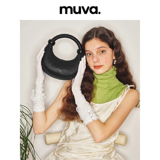MUVA女士包包女包月牙包原创小众设计银河珠珠包手提包女斜挎精致小包 银河色