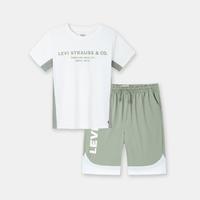 Levi's 李维斯 短袖T恤+短裤|李维斯童装男童2件套夏时尚清爽舒适儿童套装