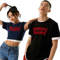 Levi's 李维斯 新版情侣短袖T恤潮牌简约字母logo印花
