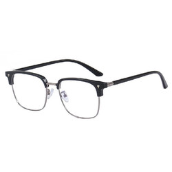 Jesmoor半框商务眼镜框黑枪+161非球面镜片(度数留言)