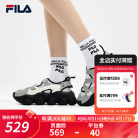 FILA 斐乐 官方女鞋FRAGOLA摩登凉鞋2024夏季新款时尚休闲草莓凉鞋 燧石灰/冰灰-EI