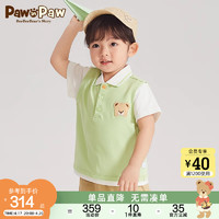 Paw in Paw PawinPaw卡通小熊童装2024年夏季新款男宝撞色POLO衫翻领短袖T恤