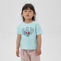 Gap 盖璞 女幼童夏季LOGO短袖T恤536554儿童装运动可爱上衣
