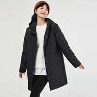 GIORDANO 佐丹奴 纯色女式外套棉服外套梭织中长款棉衣连帽外套女士