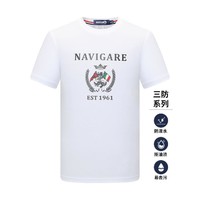 navigare 纳维凯尔 意大利小帆船 春夏烫钻胶印抑菌男士t恤