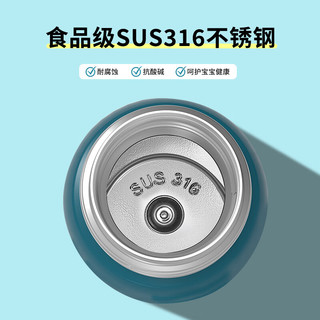 迪士尼（Disney）保温杯儿童水杯316水壶吸管杯带杯套双盖直饮杯幼儿园米奇480ml 防滑杯套 480ml 米奇