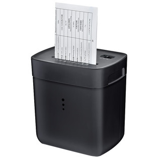 仲林（Nakabayashi）桌面电动碎纸机静音自动办公家用迷你碎纸机快速粉碎作业文件 4级保密 黑色 NSE-T02C