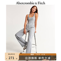 Abercrombie & Fitch 女装 美式复古气质百搭时尚白领通勤西裤高腰阔腿裤 329664-1 灰色 24R (160/60A)