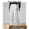 Abercrombie & Fitch 女装 美式复古休闲刺绣徽章毛圈布运动裤卫裤 325279-1 浅灰色 XL (170/96A)