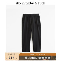 Abercrombie & Fitch 男装 24春夏美式风时尚松紧腰宽松运动休闲裤 358956-1 黑色 L (180/86A)