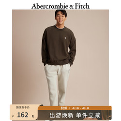 Abercrombie & Fitch 男装女装款 美式通勤抓绒卫裤330654-1 奶油色 M (180/80A)