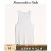 Abercrombie & Fitch 男装 美式休闲百搭简约舒适修身基础内搭纯色圆领背心 327039-1 白色 M (180/100A)