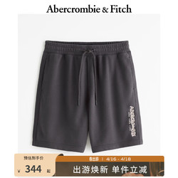 Abercrombie & Fitch 男装 24春夏新款美式休闲时尚毛圈布运动短裤 358110-1 深灰色 S (175/76A)