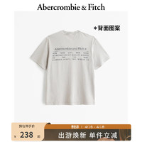 Abercrombie & Fitch 男装女装情侣装 24春夏新品 美式风复古T恤 359280-1 灰褐色 S (175/92A)