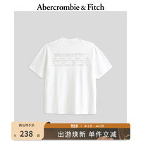 Abercrombie & Fitch 男装女装装 24春夏 美式风复古T恤 359280-1 白色 XL (180/116A)