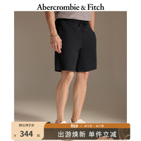 Abercrombie & Fitch 男装 24春夏美式休闲时尚毛圈布运动短裤 358110-1 黑色 L (180/86A)