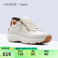 Clarks其乐运动鞋女鞋 2024时尚舒适透气厚底增高休闲鞋Tivoli Zip 26176650 37.5