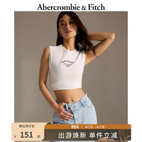 Abercrombie & Fitch 纯色百搭背心领T恤 358702-1
