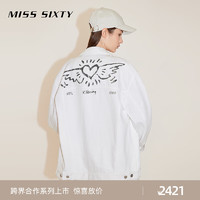 MISS SIXTY x Keith Haring 跨界合作系列2024春季白牛仔外套 漂白 XS