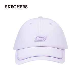 斯凯奇（Skechers）程潇同款夏季男女同款棒球帽可调节复古舒适透气遮阳帽子L124U077 静兰紫/0239 均码