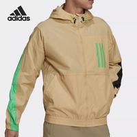 adidas 阿迪达斯 男装户外训练运动服休闲舒适防风连帽外套日常经典百搭上衣