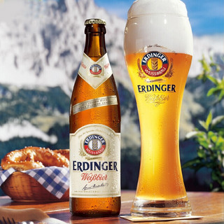 Edinger 埃丁格 小麦啤酒 500ml*12瓶（小麦白啤500ml*6瓶+小麦黑啤500ml*6瓶）