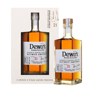 Dewar's 帝王 调配苏格兰威士忌二次方英国进口洋酒烈酒 帝王21年小批量 500mL 1瓶