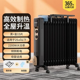 AUX 奥克斯 家用15片电热油汀取暖器暖风机暖器片节能速热电暖气