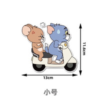 杰卡邦 卡杰邦猫和老鼠车贴汤姆猫装饰电动车身贴遮挡刮痕创意个性卡通汽车贴纸 骑摩托13cm右边